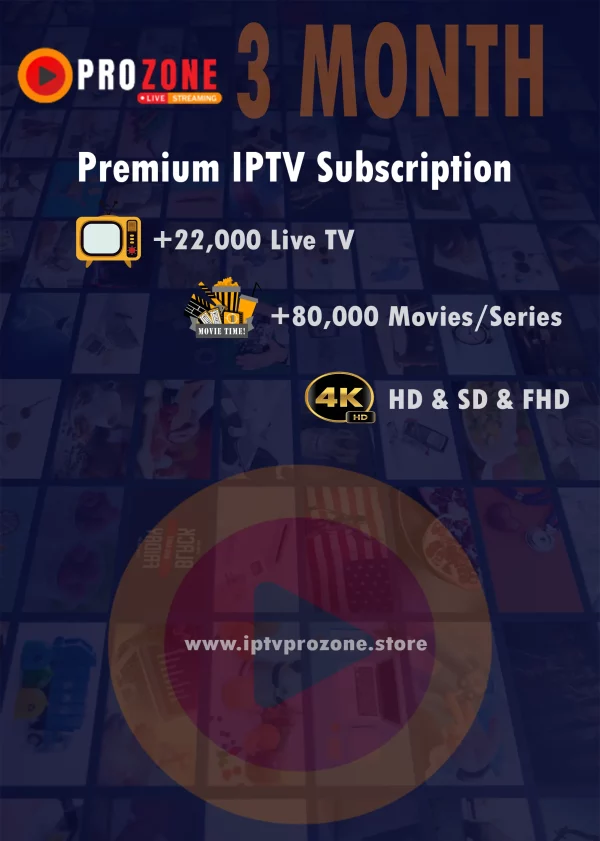 Premium IPTV Subscription 3-month