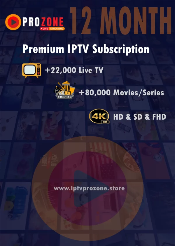 Premium IPTV Subscription 12-month